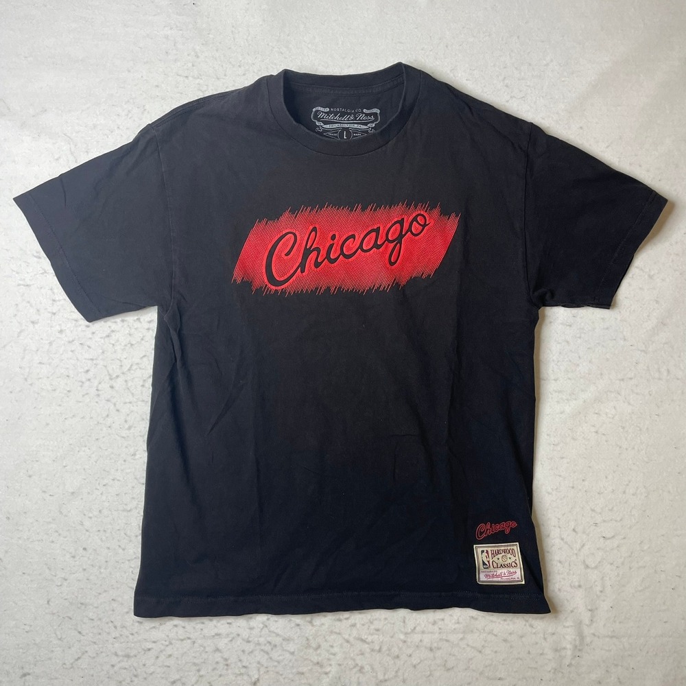 Mitchell & Ness Chicago Bulls Hardwood Classics T-Shirt Mens Large Black NBA‎